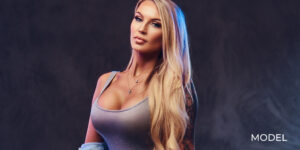 Female Model with Breast Implants
